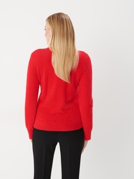 MOHITO sweter z ozdobnym wycięciem czerwony M