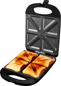 Электрический тостер для сэндвичей ECG, большой на 4 сэндвича размера XXL