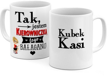 Kubek z imieniem dla kierowniczki