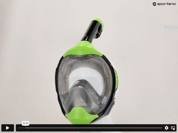 Maska pełnotwarzowa do snorkelingu AQUASTIC KAI zielony L-XL SYSTEM DRY TOP