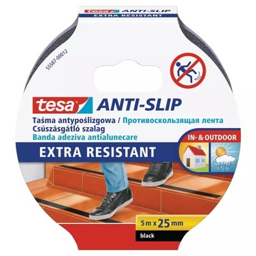 Taśma antypoślizgowa Tesa czarna 25mm x 5m