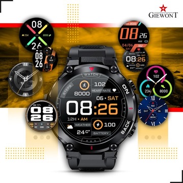 MĘSKI SMARTWATCH GIEWONT Pionier GPS GW460-1 - Carbon