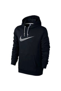 Męskie Hoodie Bluza z Kapturem czarny Nike Rozmiar XL 694099-010