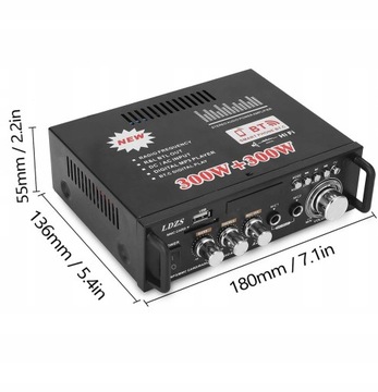 УСИЛИТЕЛЬ ДЛЯ BLUETOOTH РАДИО FM ДИНАМИКИ