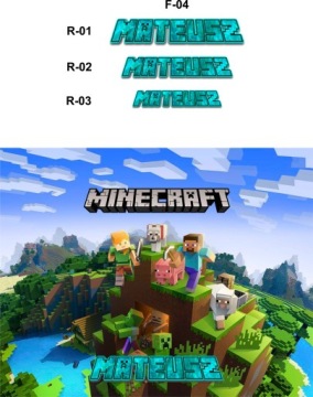 Пазл MINECRAFT + Имя ребенка 252 EL - Коробка