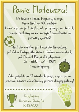 DYPLOM dla NAUCZYCIELA WF WFisty ŚMIESZNY prezent