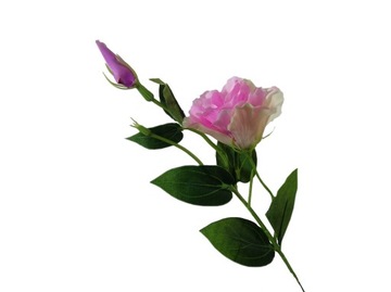 SZTUCZNA EUSTOMA GAŁĄZKA RÓŻOWA KREMOWA EUSTOMA
