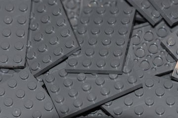 LEGO dark bluish gray dbg płytka plate 4x6 3032 10szt