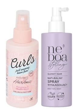NEBOA STYLING FIOLETOWY WYGŁADZAJĄCY SPRAY GLOSSY HAIR + CURLS TIK TOK