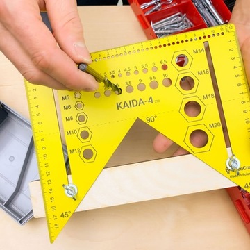 KAIDA-4 многофункциональная линейка для разметки кромок, 250 мм