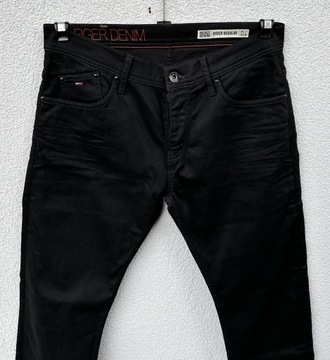 Tommy Hilfiger Denim W34 L32 RYDER REGULAR czarne spodnie jeansowe