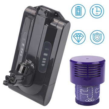 АККУМУЛЯТОРЫ ДЛЯ ПЫЛЕСОСА ДЛЯ DYSON V10 АККУМУЛЯТОР + ФИЛЬТР