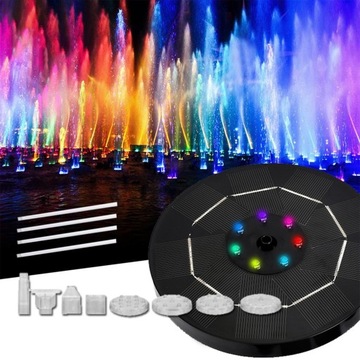 Фонтан для купания птиц на солнечных батареях с 6 форсунками