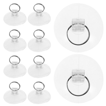 РЕЗИНОВЫЙ КРЮЧОК С ПРИСОСКОЙ ДЛЯ УКРАШЕНИЯ КОЛЛЕКЦИИ ИЗ 10 ШТ.