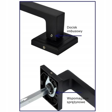 МАТОВАЯ ЧЕРНАЯ ДВЕРНАЯ РУЧКА С ПОДДЕРЖКОЙ + розетки для унитаза