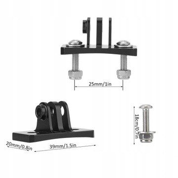 KASK SPADOCHRONOWY CNC ADAPTER DO MONTAŻU NA STAŁE DO KAMER GOPRO 7 6 5 4