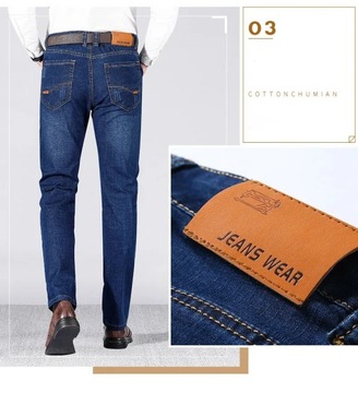 Men's Business High Waist Suit Denim Pants Trendy