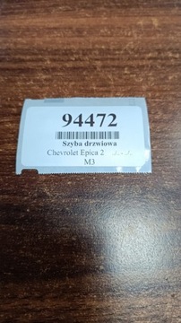 CHEVROLET EPICA II SKLO (OKNO) DVEŘE LEVÝ PŘEDNÍ