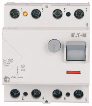 Автоматический выключатель остаточного тока дифференциальный ток 4P 40A