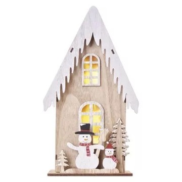 EMOS DCWW18 Drewniany domek 28cm, 3LED 2xAA, timer