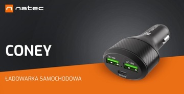 АВТОМОБИЛЬНОЕ ЗАРЯДНОЕ УСТРОЙСТВО NATEC CONEY 1xUSB 1xUSB-C QC 3.0 PD 3.0