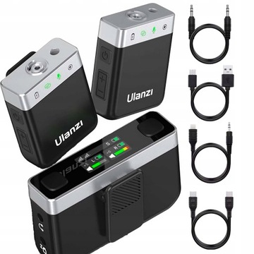 BEZPRZEWODOWY SYSTEM TRANSMISJI AUDIO MIKROFON LIGHTNING Ulanzi AM18 + ETUI