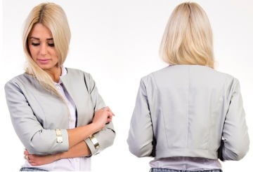 MARYNARKA TOP MODEL BOLERKO ŻAKIET EKO SKÓRA Rozm.36