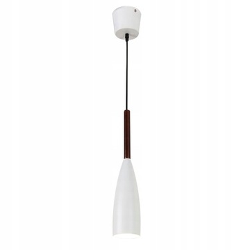 Lampa wisząca LED E27 abażur nowoczesna biała