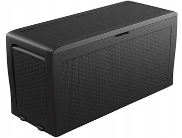 SKRZYNIA NA BALKON BOX OGRÓD TARAS SAMOA RATTAN 270l ANTRACYT CURVER