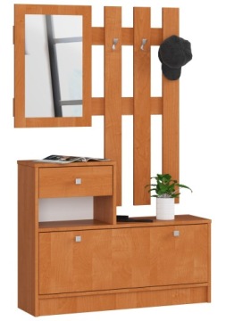 ZESTAW SZAFKA NA BUTY WIESZAK LUSTRO OLCHA 90cm