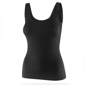 Oddychająca podkoszulka na ramiączkach z wełną merino BRUBECK Comfort - M