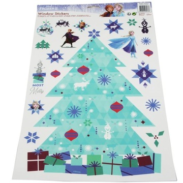 Рождественские наклейки на окна «Замороженные»