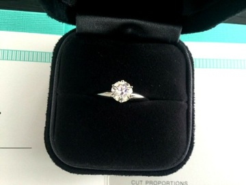 ПЛАТИНОВЫЙ СЕРТИФИКАТ TIFFANY BRILLIANT 0,8 карата, ОРИГИНАЛ