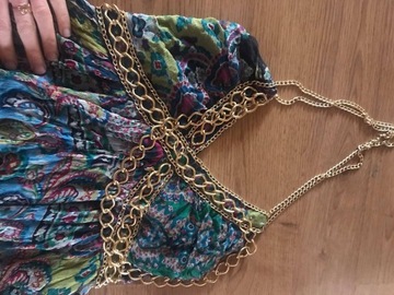 Sukienka boho Oza love M S 38 jedwab kwiaty