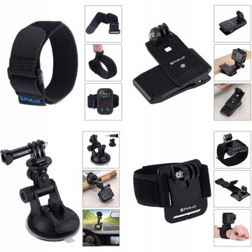 XXL НАБОР АКСЕССУАРОВ КРЕПЛЕНИЯ ДЛЯ СПОРТИВНЫХ КАМЕР ЧЕХОЛ ДЛЯ ШТАТИВА GoPro 53в1