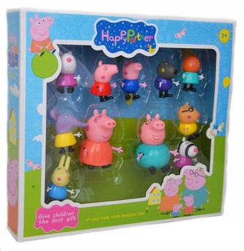 Zestaw 11 szt figurek ŚWINKA PEPPA I RODZINA PEPE