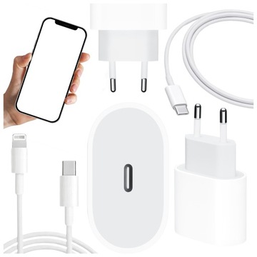 SZYBKA ŁADOWARKA IPHONE 25W USB-C + KABEL 1,5M DO IPHONE