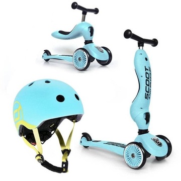 Hulajnoga dla dzieci Jeździk 2w1, Scoot and Ride, trójkołowa + kask XXS-S