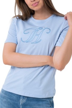Koszulka damska t-shirt TOMMY HILFIGER niebieska bawełniana klasyczna r XS