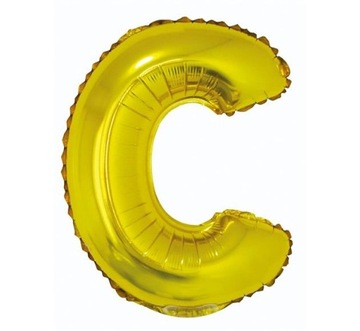 Balon foliowy litera C- złoty 40cm