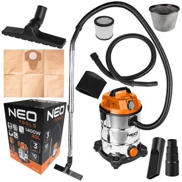 NEO TOOLS ODKURZACZ 1400W 30L NA SUCHO I MOKRO + OSPRZĘT 04-738