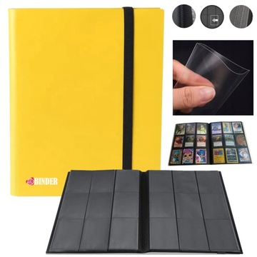 Album Klaser Na Karty Pokemon Żółty Binder na 360 Kart Piłkarskich NBA MTG