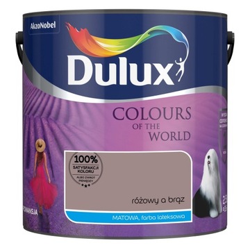Farba lateksowa ścienna Dulux 2,5 l Różowy a brąz mat