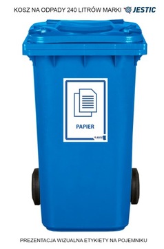 БУМАГА - НАКЛЕЙКА ДЛЯ МУСОРА, РАЗДЕЛЕНИЕ МУСОРА, 30СМ