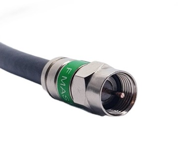 Kabel koncentryczny przewód antenowy 0,75M czarny Wtyk F-Wtyk F 1,1Cu
