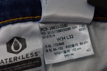 LEVIS strauss MODEL 514 SPODNIE MĘSKIE JEANS W34 L32