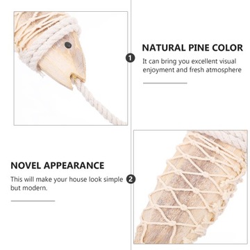 DREWNIANA OZDOBNA WISIOREK RYBKA WISZĄCA