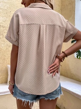 МОДНАЯ ЖЕНСКАЯ РУБАШКА С ПРИНТОМ ЦВЕТА XS