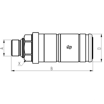 Szybkozłącze gniazdo hydrauliczne MF M18x1,5 AG 3C