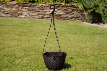 Подвесной цветочный горшок РАТОЛЛА КРЮЧКОМ С КРЮЧКОМ садовый ЦВЕТОЧНЫЙ ГОРШОК коричневый ДЛЯ САДОВЫХ КРЮЧКОВ